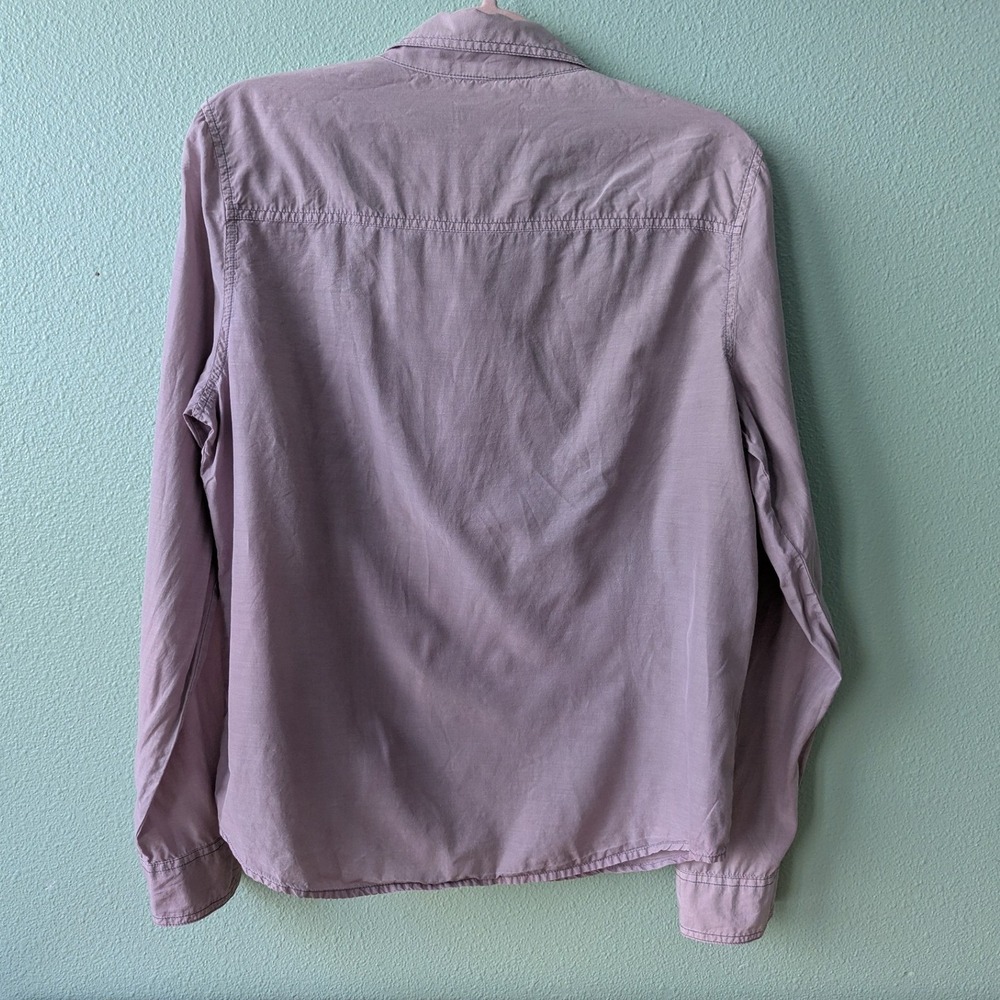 The Territory Ahead Silk Cotton Button Down Shirt Mauve Pink Womens Large - Picture 2 of 10